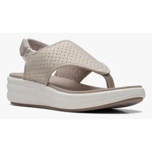 Clarks Cloudsteppers Drift Blossom Size 9 Flat Sandal Light Taupe lair EU 40 NWB